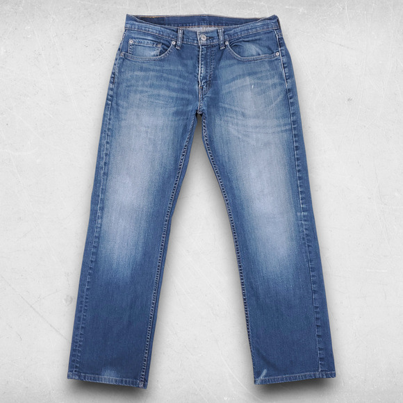 Levis 559 Jeans Men 32x32 Med Blue Straight Leg Faded Retro Sustainable Casual - Picture 1 of 14